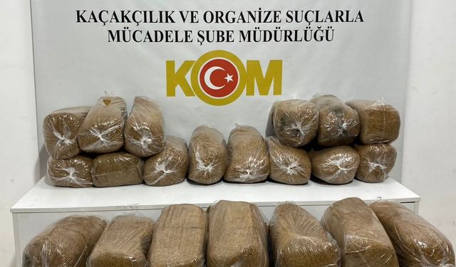 Samsun'da kaçak tütün operasyonunda 2 zanlı yakalandı