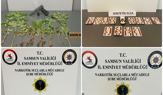 Samsun'da uyuşturucu operasyonunda 4 şüpheli yakalandı