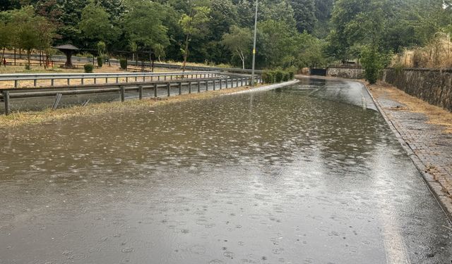 Düzce'de sağanak günlük hayatı olumsuz etkiledi