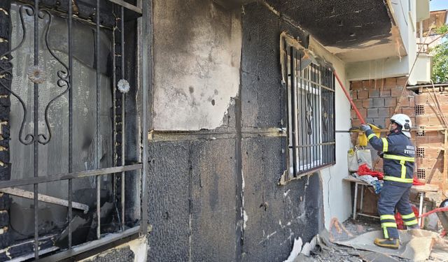 Tokat'ta yangın çıkan dairede hasar oluştu