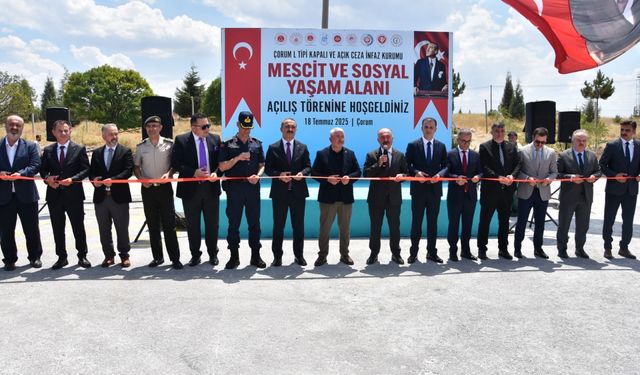 Çorum'da ceza infaz kurumunda yapılan mescide şehit Cengiz Yiğit'in adı verildi