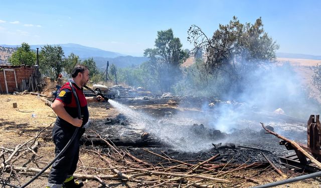 Osmancık'ta çıkan yangında 100 dönüm anız alanı zarar gördü
