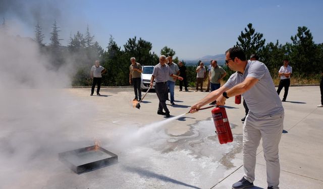 TOGÜ'de yangın tatbikatı yapıldı