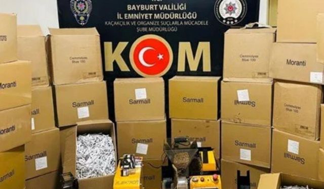 Bayburt'ta kaçak tütün operasyonu