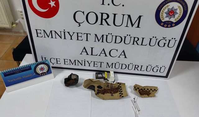 Çorum'da uyuşturucu ticareti yaptığı iddia edilen şüpheli tutuklandı