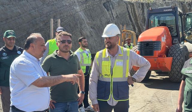 Salıpazarı İçme ve Sulama Barajı inşaatında çalışmalar sürüyor