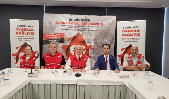 Samsun'da Türk Kızılay'dan "Hedef 1919: Hastaya Kan, Ormana Can" kampanyası