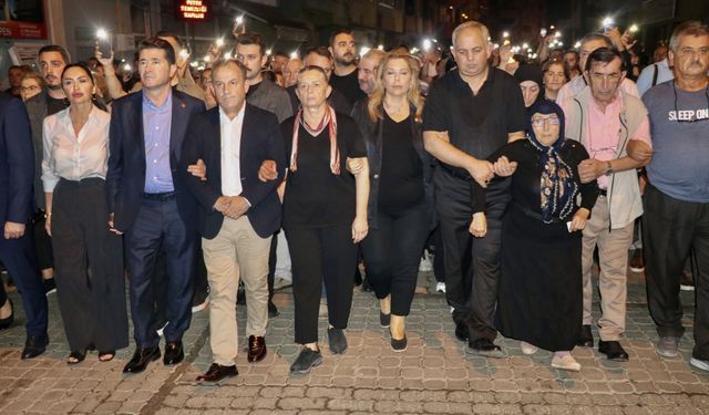 Trabzon'da eşi tarafından öldürülen Sinem Somun için yürüyüş düzenlendi