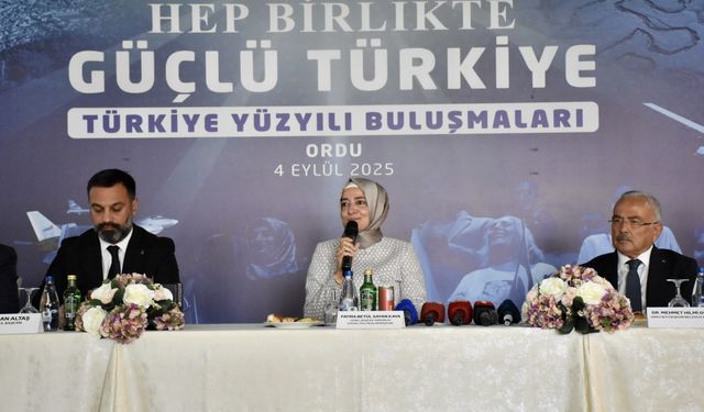 AK Parti Genel Başkan Yardımcısı Kaya, Ordu'da konuştu: