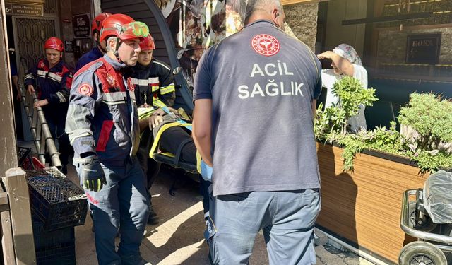 Trabzon'da asansör boşluğuna düşen işçi yaralandı