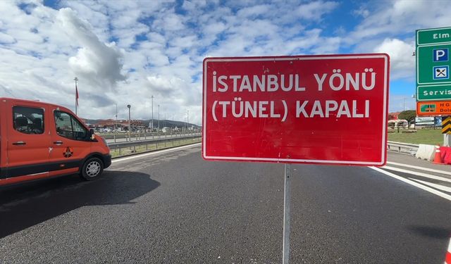 Bolu Dağı Tüneli İstanbul yönü, 31 Ekim'e kadar günde 5 saat kapatılacak