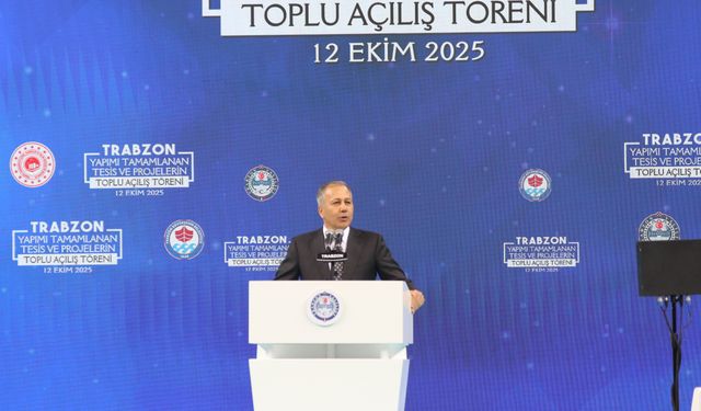 İçişleri Bakanı Yerlikaya Trabzon'da Toplu Açılış Töreni'nde konuştu