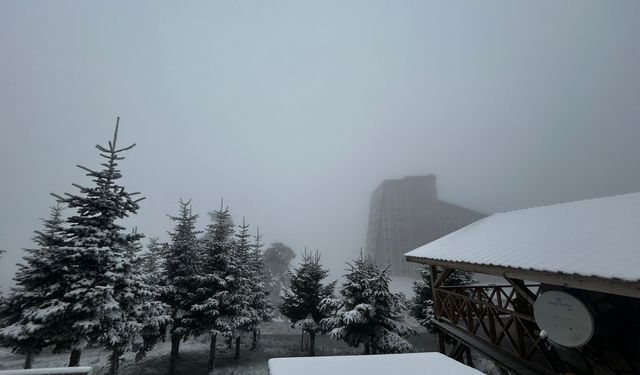 Kartalkaya ve Arkut Dağı kayak merkezlerinde kar yağışı etkili oldu