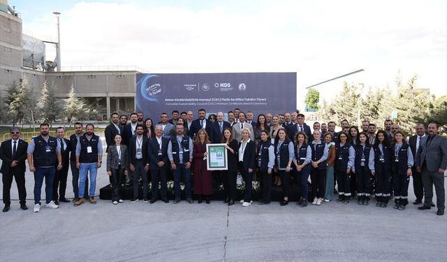 Limak Çimento'nun Anka Fabrikası CSC Platinum Sertifikası aldı