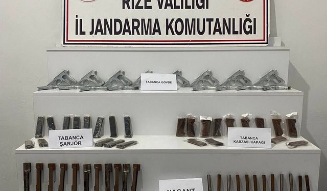 Rize'de ruhsatsız silah operasyonu