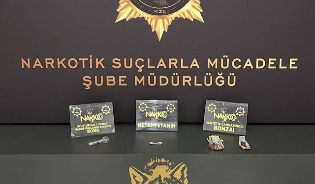 Rize'de uyuşturucu operasyonunda yakalanan 2 zanlı tutuklandı