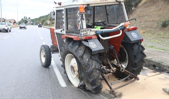 Taşova'da traktörle kamyonetin çarpışması sonucu 2 kişi yaralandı
