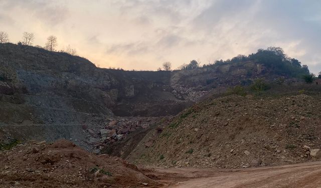 Ordu'da taş ocağı şantiyesinde göçük