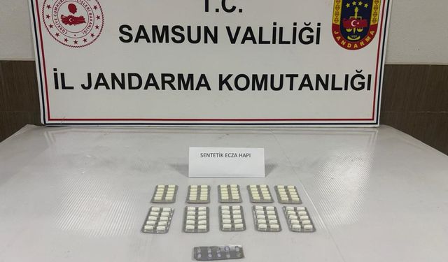 Samsun'da üzerinde 110 uyuşturucu hap bulunan zanlı gözaltına alındı