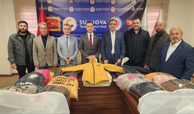 Suluovalı iş adamlarından ihtiyaç sahibi öğrencilere kışlık kıyafet yardımı