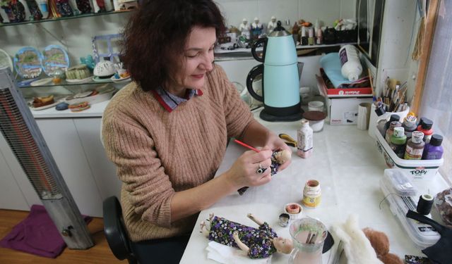 Tokat'ta kadın usta, kişiye özel kitre bebekler tasarlıyor