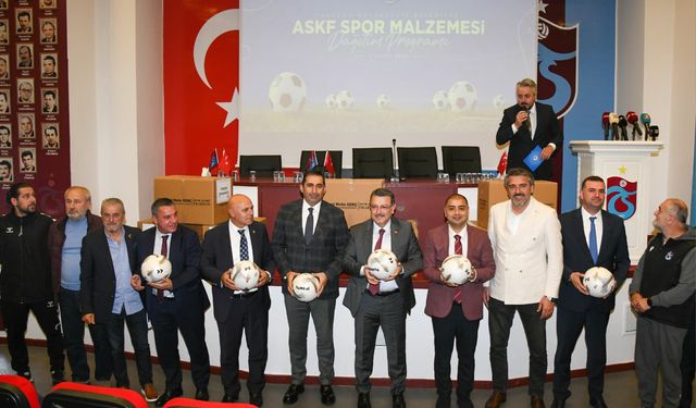 Trabzon'da 95 amatör spor kulübüne malzeme desteği