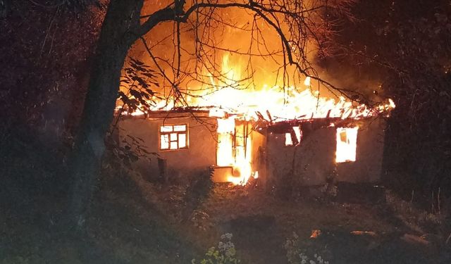 Trabzon'da tek katlı evde çıkan yangın söndürüldü