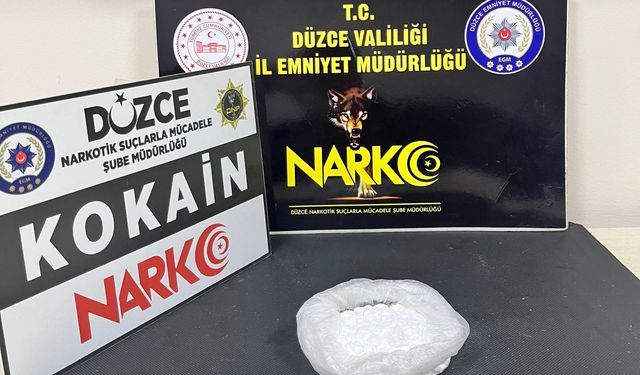 Düzce'de üzerinde kokain ele geçirilen zanlı tutuklandı