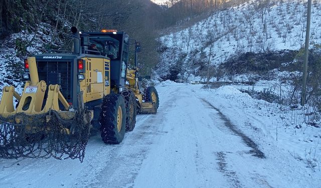Karadeniz'deki 4 ilde kar nedeniyle 265 yerleşim yerinin yolu ulaşıma kapandı