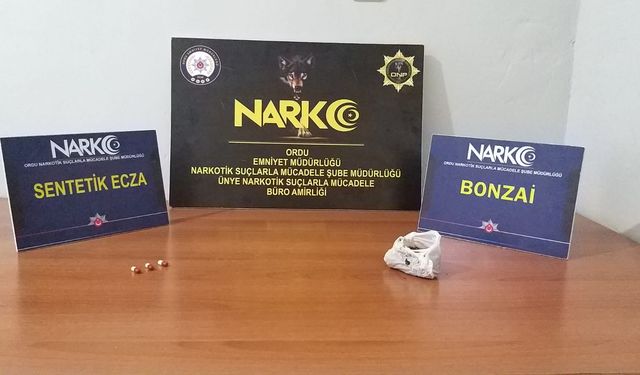 Ordu'da uyuşturucu operasyonunda 2 şüpheli tutuklandı