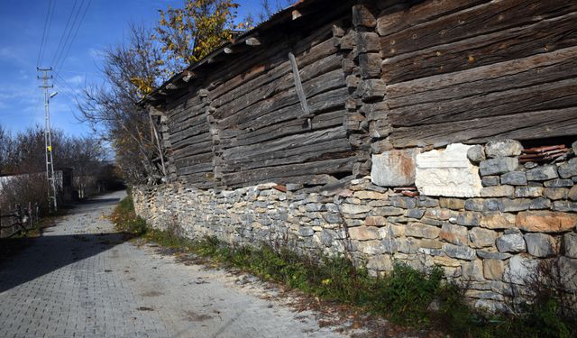Roma dönemine ait tapınaktaki kabartmalı taşlar köydeki eski yapıları süslüyor