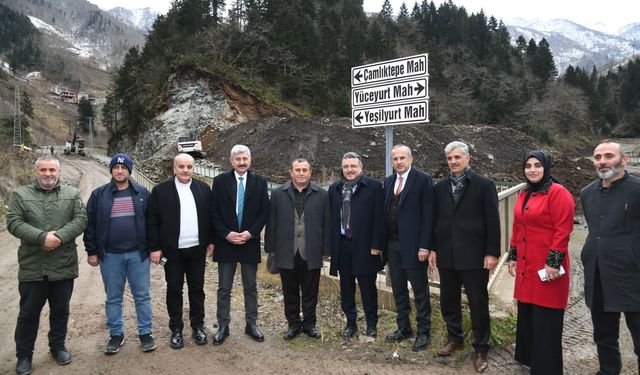 Trabzon Büyükşehir Belediye Başkanı Genç, Çamlıktepe Mahallesinde incelemelerde bulundu