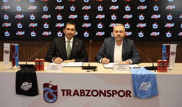 Trabzonspor, Sarıyer Kola ile sponsorluk sözleşmesi imzaladı