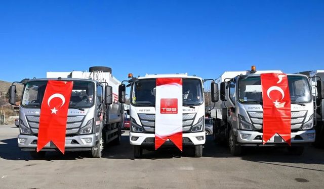 BELEDİYEYE TBB’DEN 2 YENİ HİZMET ARACI