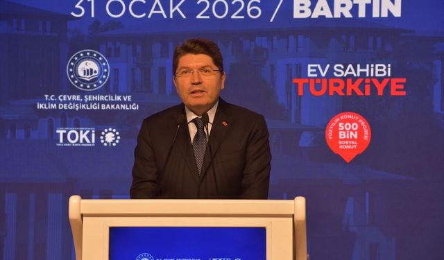 Adalet Bakanı Tunç, Bartın'da 'Ev Sahibi Türkiye Kura Çekiliş Töreni'nde konuştu: