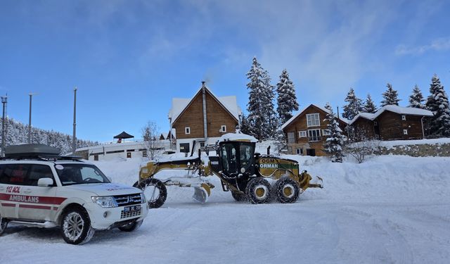 Doğu Karadeniz'de 400 köy yolunda karla mücadele sürüyor