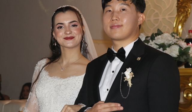 Güney Koreli damat ile Rizeli gelin dünyaevine girdi