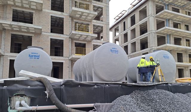Karmod yağmur suyu hasadı depolama tankı projelerini sürdürüyor
