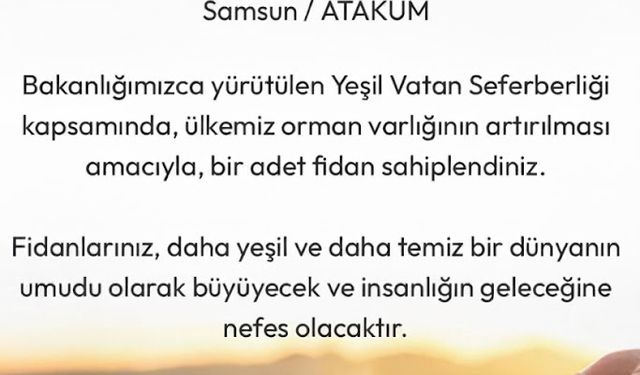 Samsun Emniyeti kentteki gazeteciler için fidan bağışladı