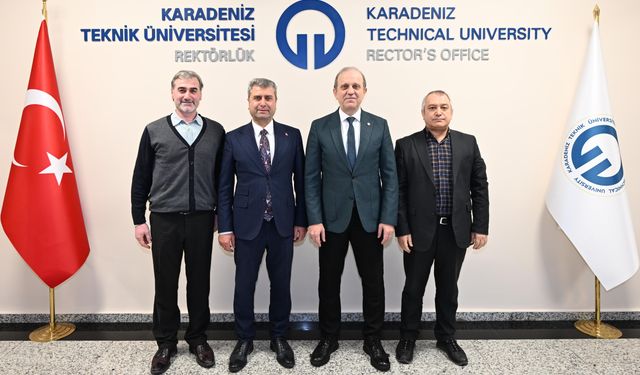 TÜHİS Genel Sekreteri Baş'tan, KTÜ Rektörü Prof. Dr. Çuvalcı'ya ziyaret
