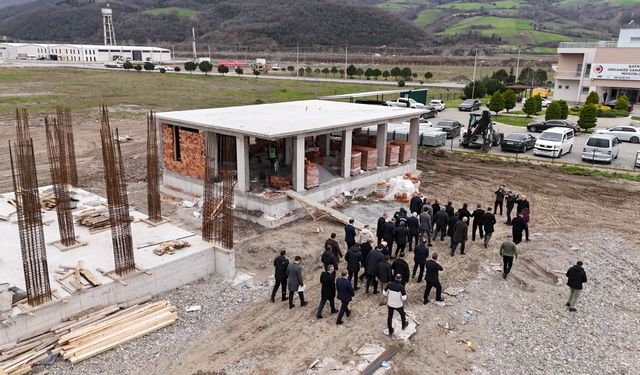 Bafra OSB'de yeni hizmet binalarının inşaatları sürüyor