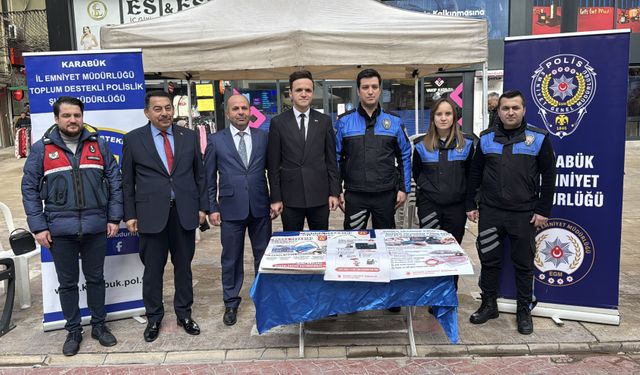 Karabük'te dolandırıcılığa karşı bilgilendirme stantları kuruldu