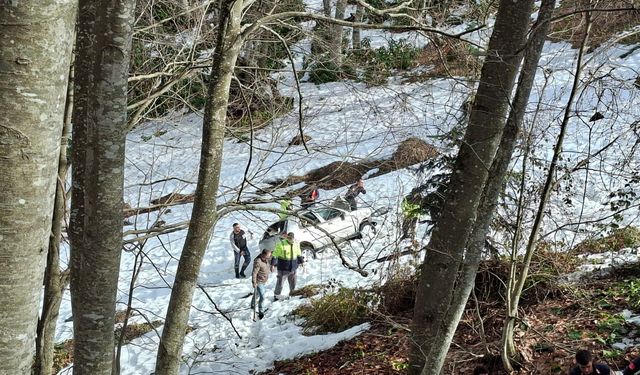 Kastamonu'da devrilen otomobildeki 2 kişi yaralandı