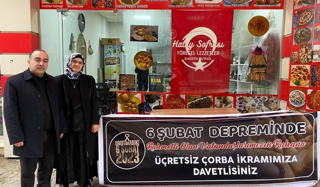 Ordu'da afetzede aile depremlerin yıl dönümünde çorba dağıttı