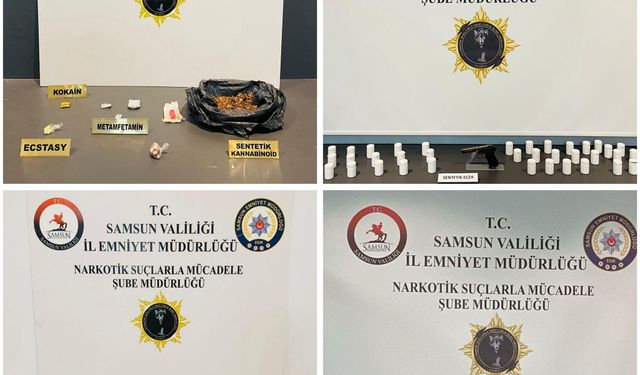 Samsun'da uyuşturucu operasyonlarında 7 zanlı yakalandı