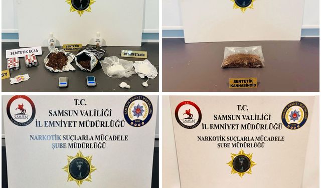 Samsun'da uyuşturucu operasyonlarında 9 zanlı yakalandı