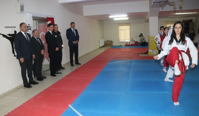 Taşova Kaymakamı Kartal'dan tekvando kursuna ziyaret