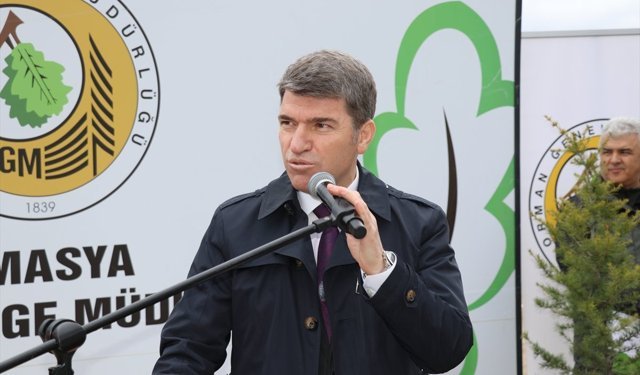 Amasya'da Orman Haftası'nda fidanlar toprakla buluştu