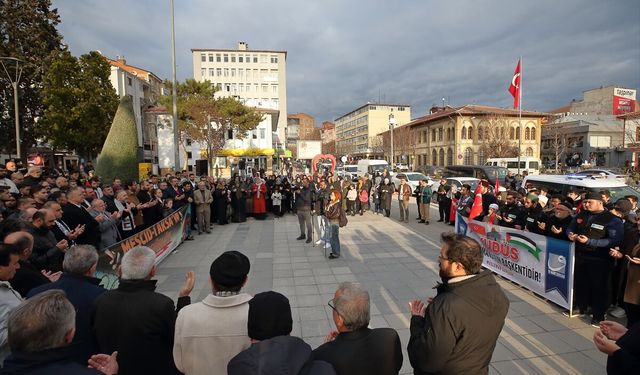 Çorum'da 'Mescid-i Aksa'ya özgürlük' eylemi düzenlendi