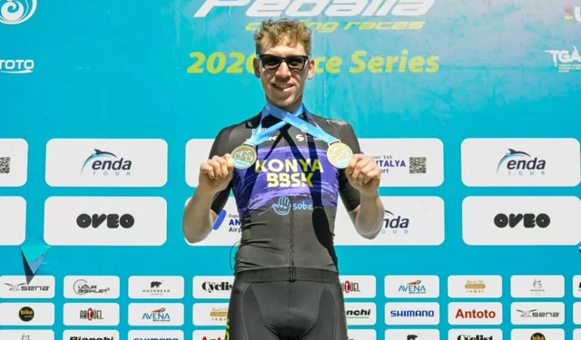 Konyalı genç bisikletçiden çifte şampiyonluk